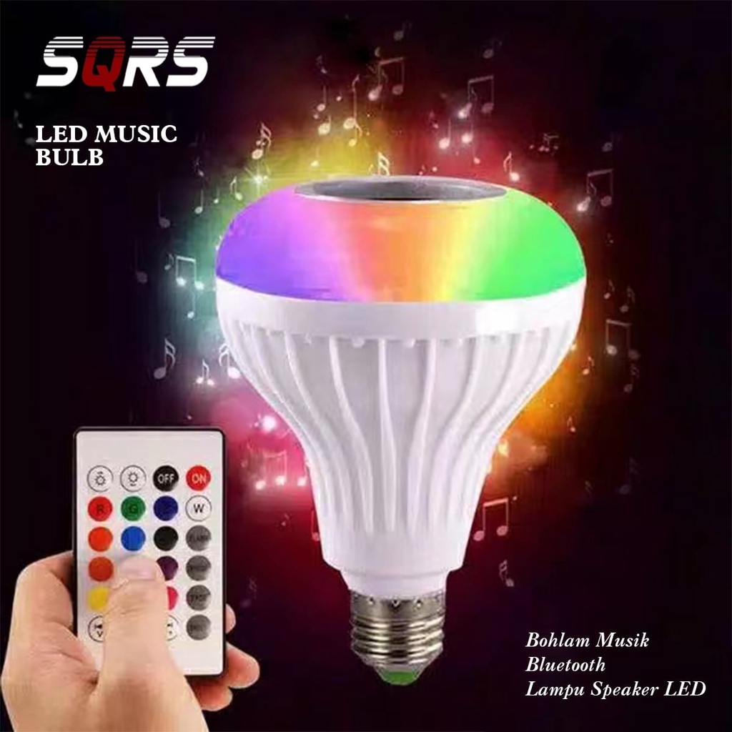 WSELLER- Speaker Bluetooth Bohlam Disco Warna Warni Wireless LED Plus Remote Lampu Hias Kamar Tidur