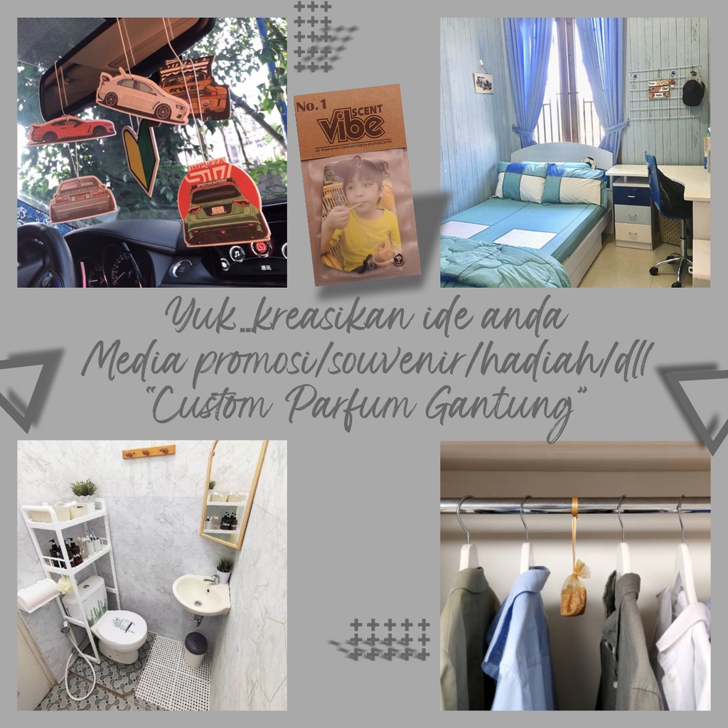 Parfum Pengharum Pewangi Aksesoris Interior Mobil Gantung Mewah Premium dan Ruangan Gantung Mewah CUSTOM FOTO LIONTIN