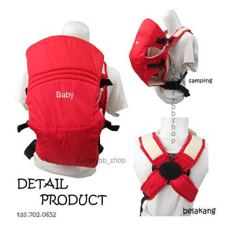 gendongan ransel bayi depan tidak panas soft carrier slabber /gendongan ransel / baby carrier 2 in 1