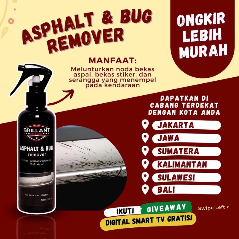 PEMBERSIH NODA ASPAL &amp; BEKAS LEM | PEMBERSIH LEM STICKER | TAR &amp; BUG REMOVER | PEMBERSIH LEM STIKER