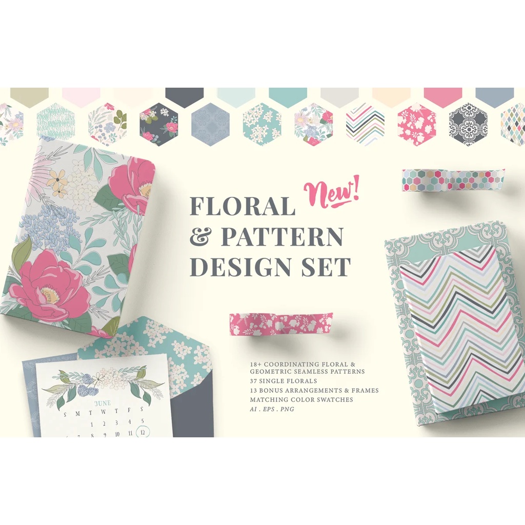 Floral Pattern Design Set