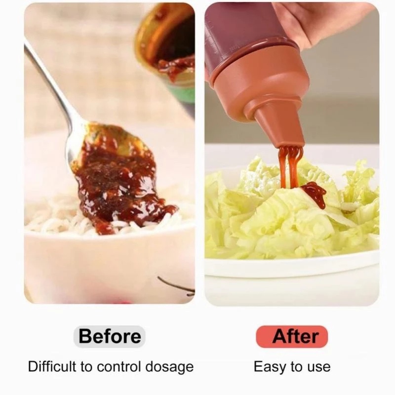 350ml High Quality Kitchen Sauce Squeeze Bottles / Portable Leak-Proof Seasoning Sauce Squeeze Squirt Dispenser Bottle for Oil Sauce Mustard