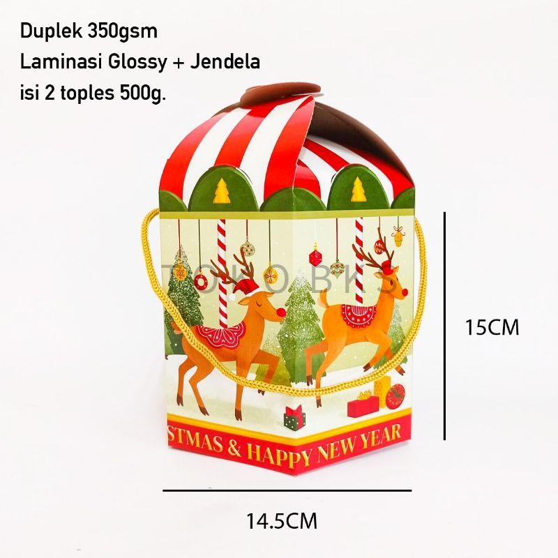 

BOX NATAL CAROUSEL 14.5X15CM DENGAN TALI