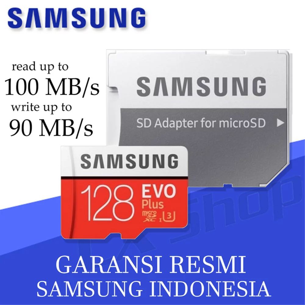 Termurah Samsung MicroSD 128GB EVO PLUS 100MBs Micro SD Card Samsung 128 gb Terlaris