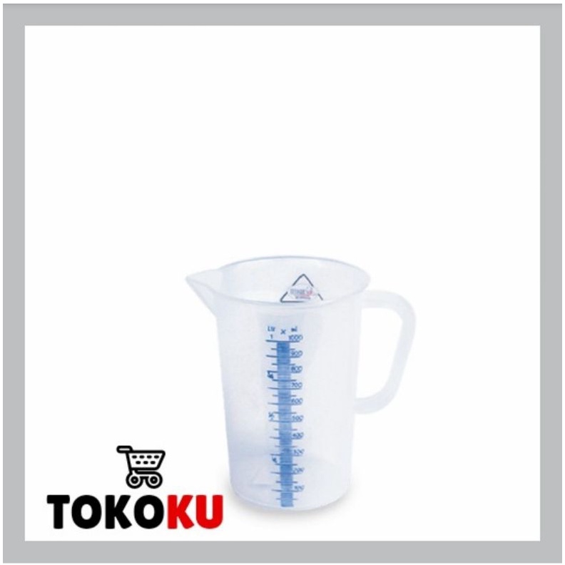 GELAS UKUR SCARLET 1 LITER GELAS TAKAR PLASTIK 1000 ML TEKO UKUR 1000 CC GREEN LEAF 1831