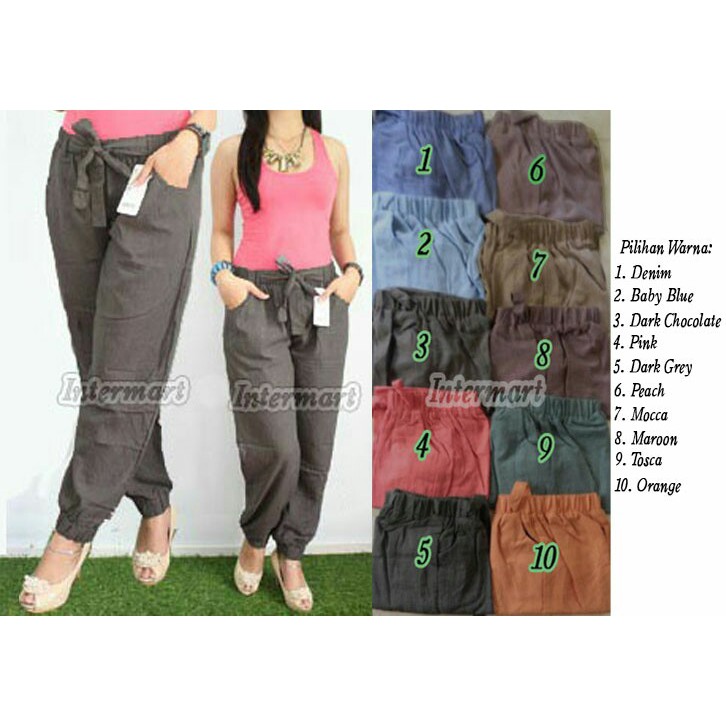  Celana  Jogger Katun Supernova Jogger Pants Joger  Wanita 