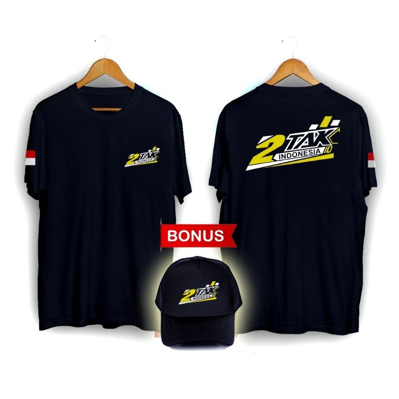 Kaos 2tak indonesia lover - baju motor 2 tak premium distro bonus topi Exclusive