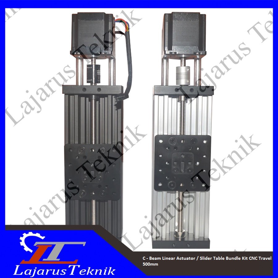 C - Beam Linear Actuator / Slider Table Bundle Kit CNC Travel 500mm