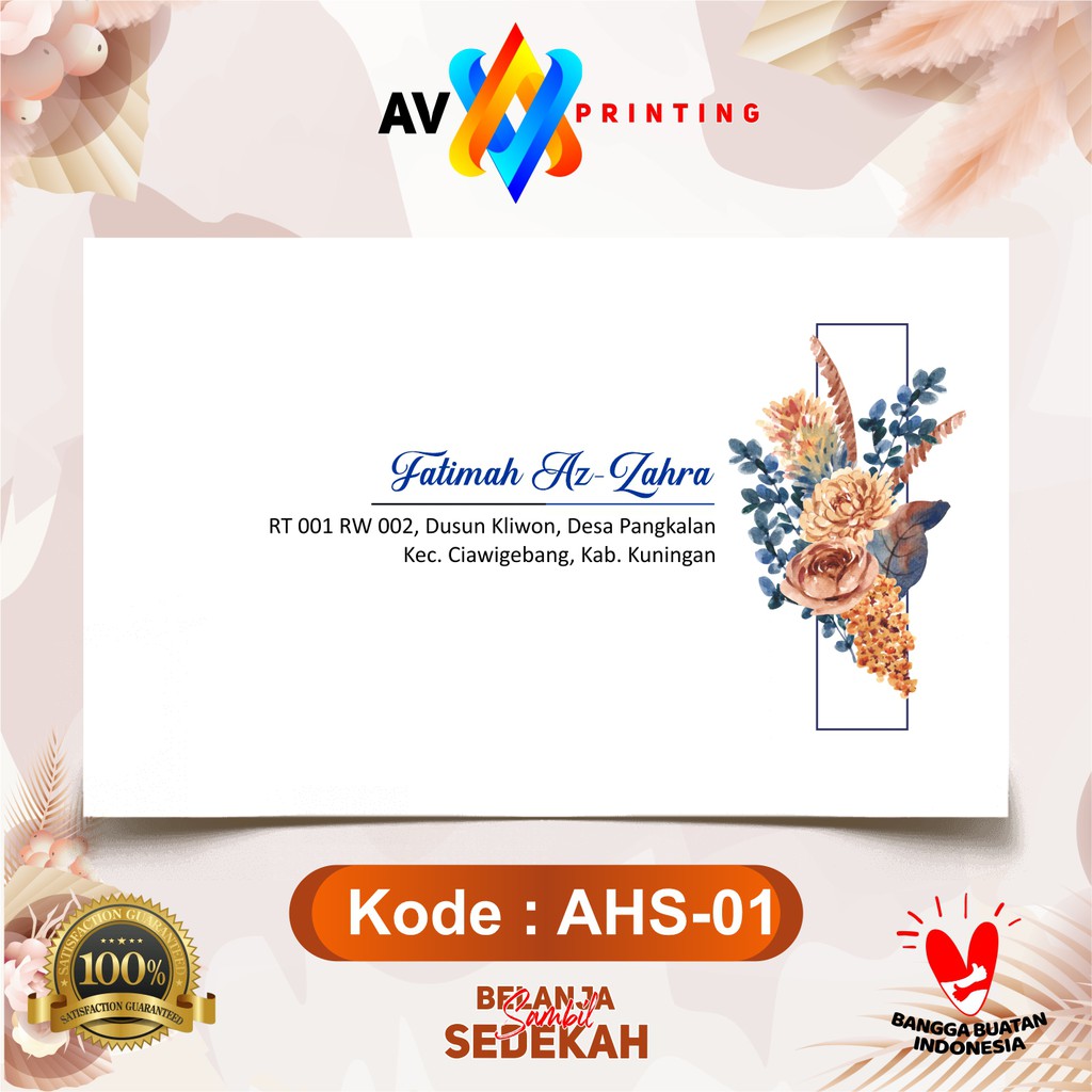 

Amplop Custome Nama Undangan | Kode AHS-01