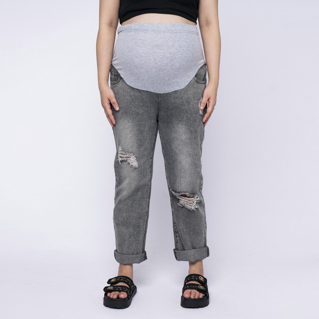 VIERLIN - Jeans 2808 - maternity jeans sobek / jeans hamil
