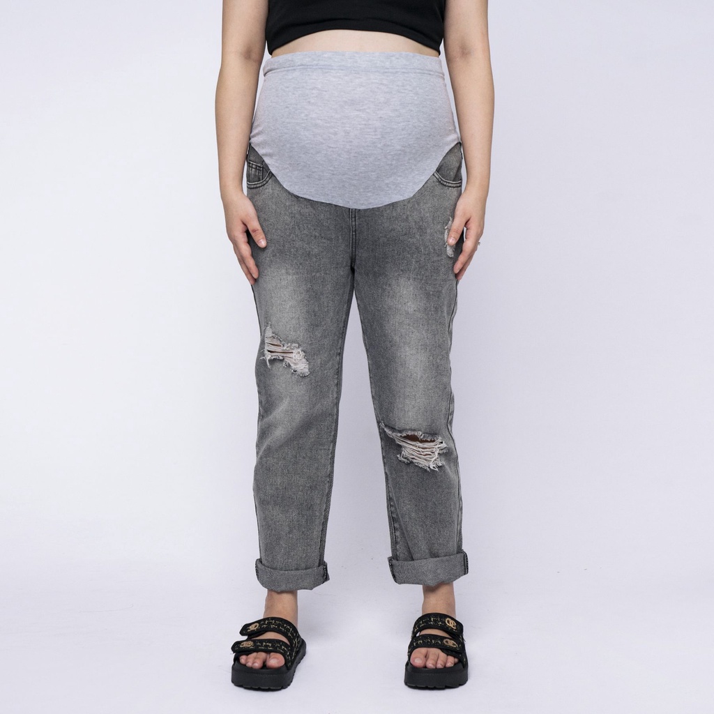 VIERLIN - Jeans 2808 - maternity jeans sobek / jeans hamil