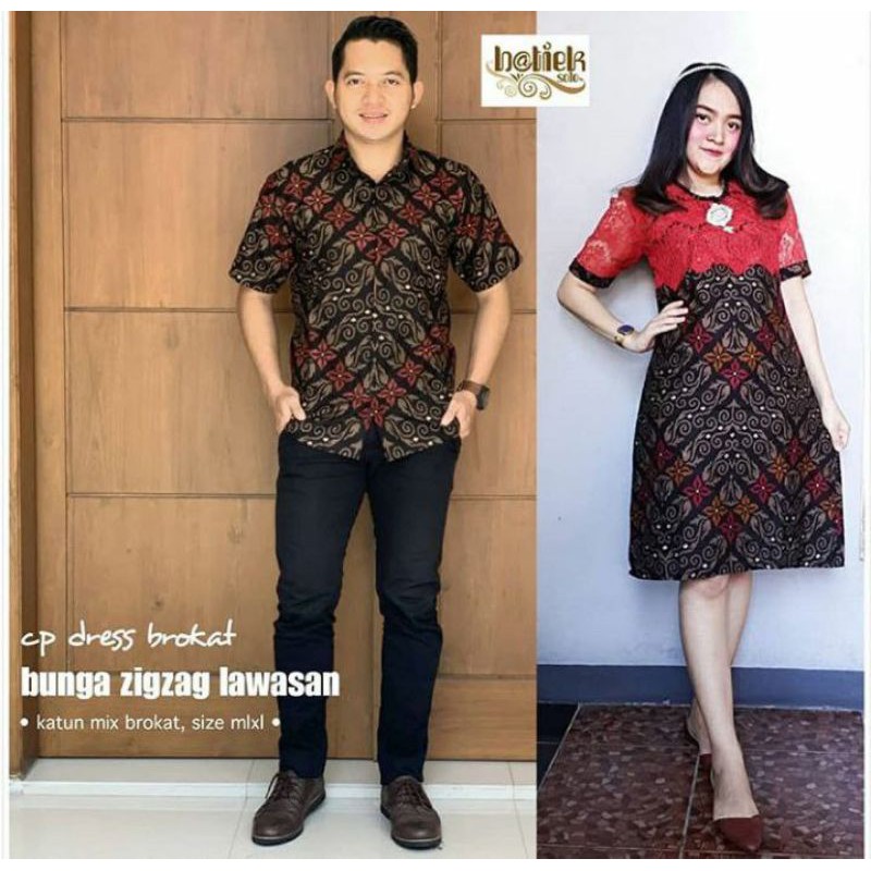 COUPLE DRESS BATIK BROKAT COUPLE DRESS BROKAT