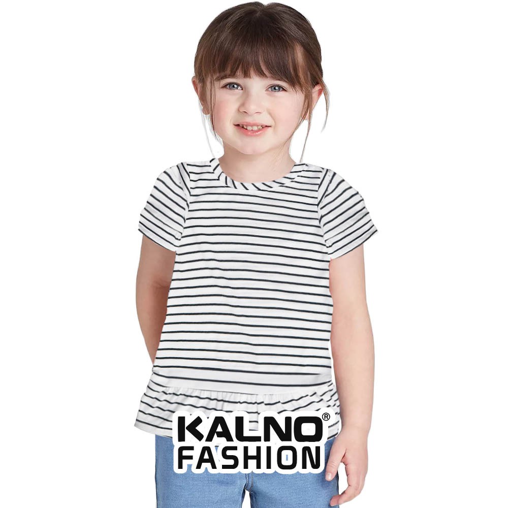 baju anak perempuan salur hitam putih ROK POLOS - Anak perempuan Umur 1 -  7 Tahun Ukuran S M L XL