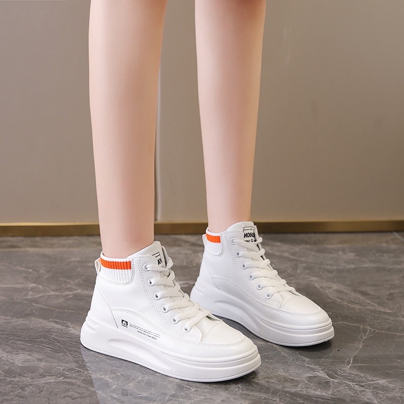 AVANCEID 1883 Sepatu Sneakers Boots Wanita Docmart Putih Hitam Import