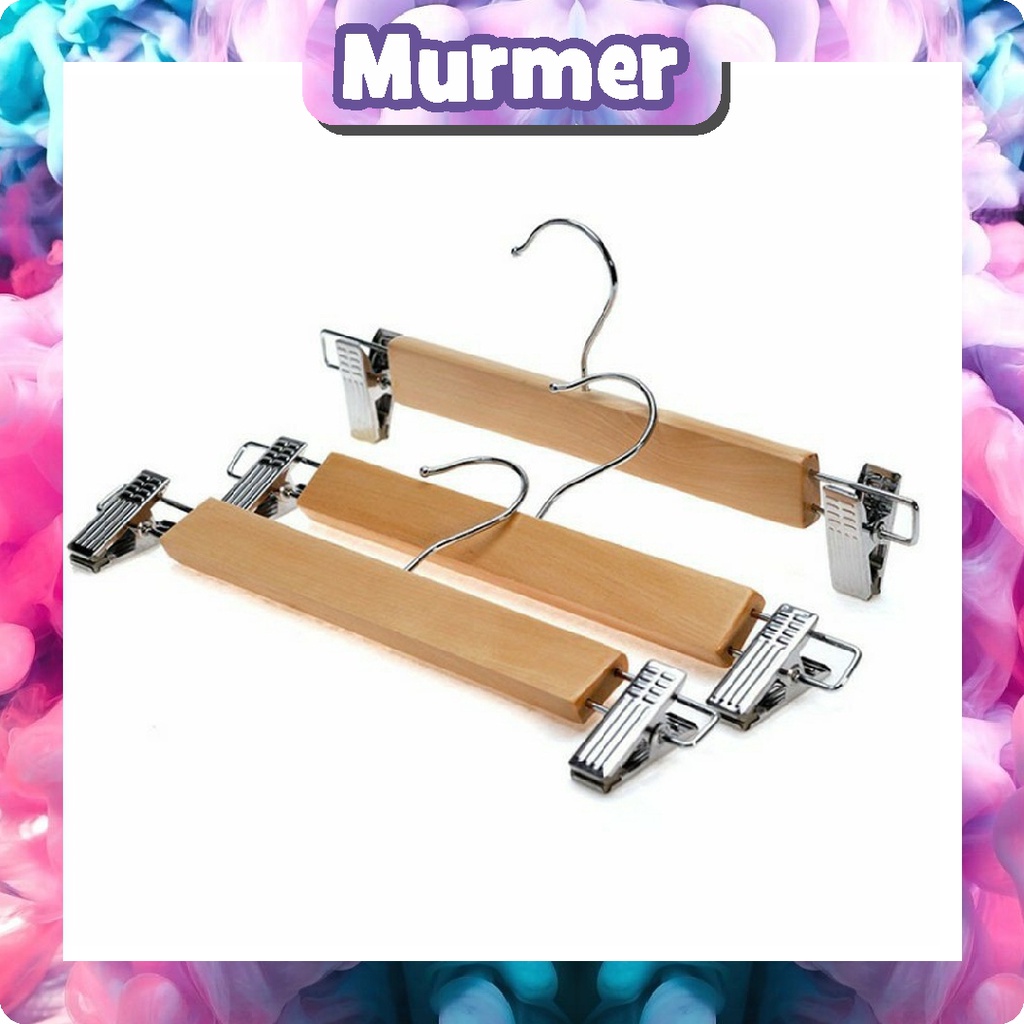 MurmerOfficial Hanger Jepit Kayu Metal Clip Dewasa R671