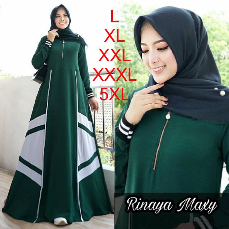 Gamis Jumbo Terbaru Rinaya maxy L XL XXL XXXL 5XL