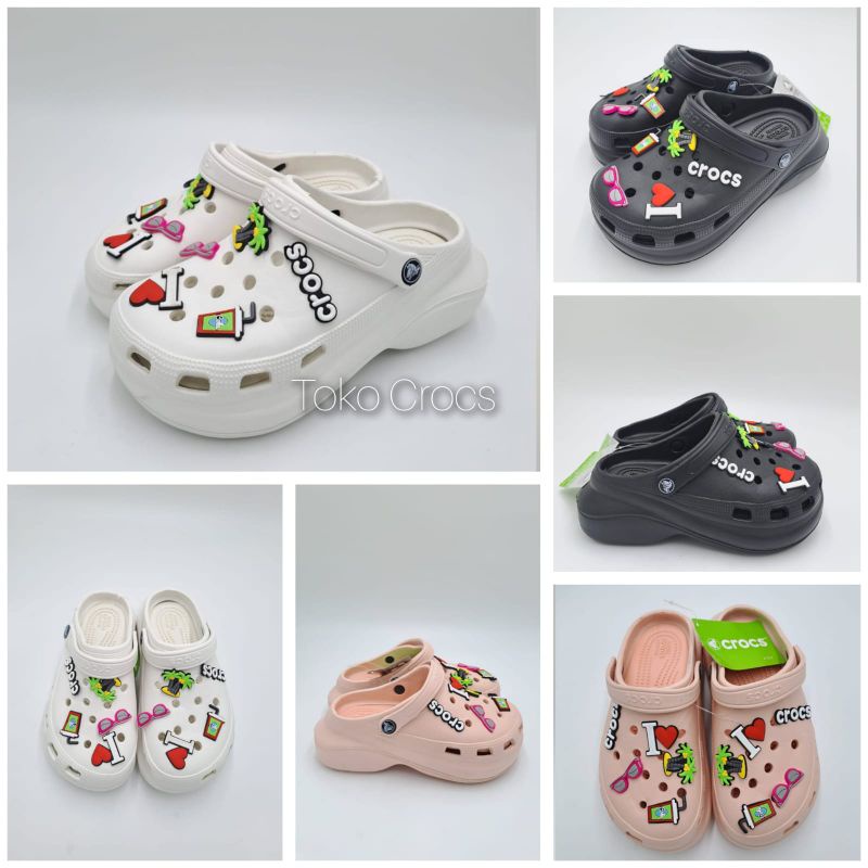 Crocs Bae Clog Fashion love / Sandal Crocs Bae Clog wanita / Crocs bae fashion include Jibbitz