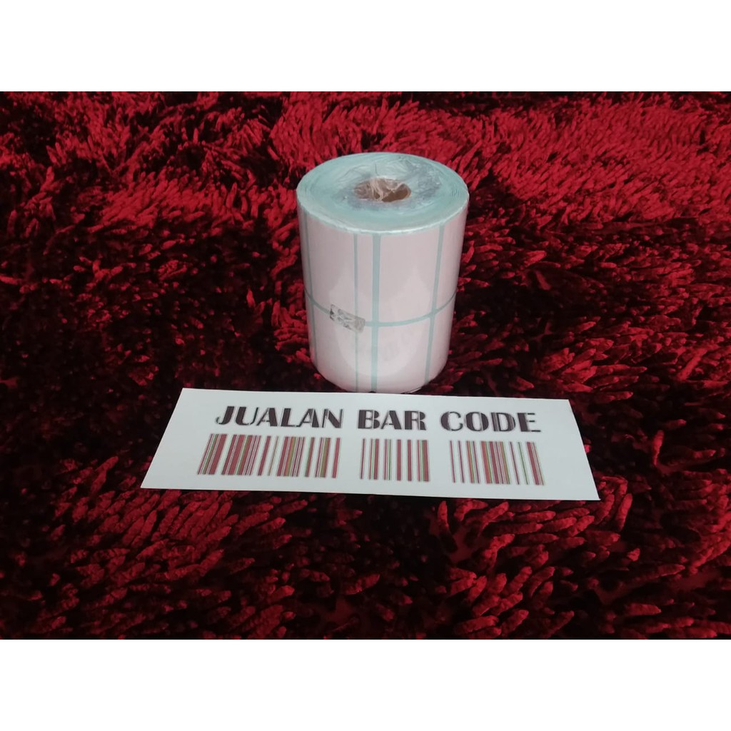 

STIKER LABEL BARCODE SEMICOATED 50X30 / 50 X 30 / 5 CM X 3 CM ISI 2500 2 LINE CORE 1 INCH