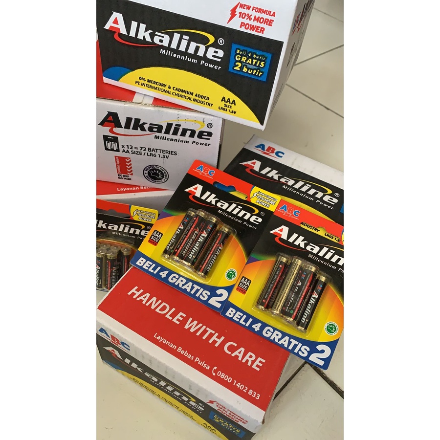 BATRE ABC ALKALINE AAA ORI ISI 6 / BATTERY ALKALINE AAA