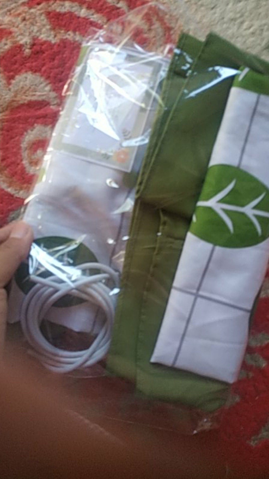Kain Bahan Sprei Meteran Katun Star Motif Leaf Touch