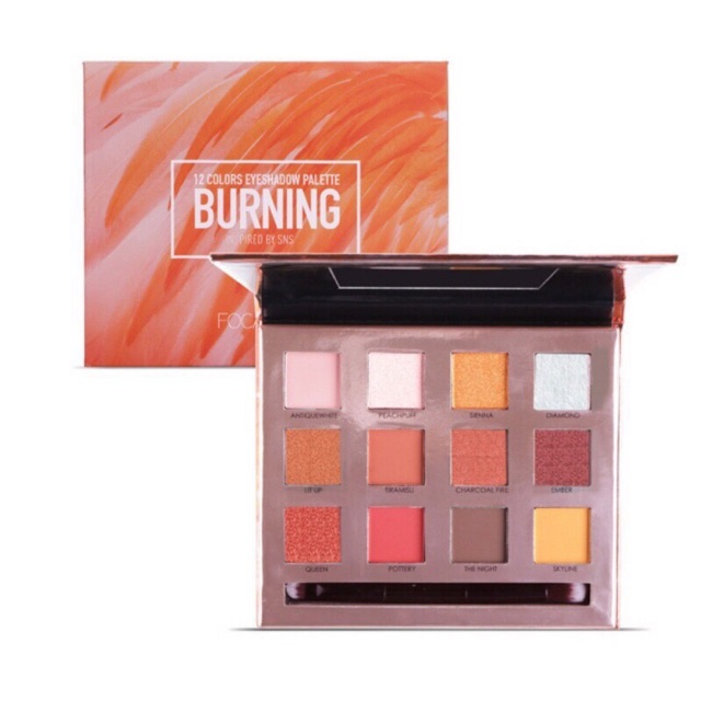 readystock JKT - Focallure Burning Eyeshadow Palette Face Makeup