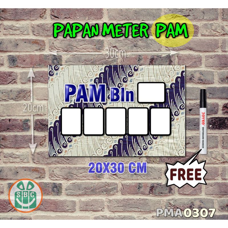 

Stokastik Papan Meter Listrik PLN PAM motif Unik - Batik 07