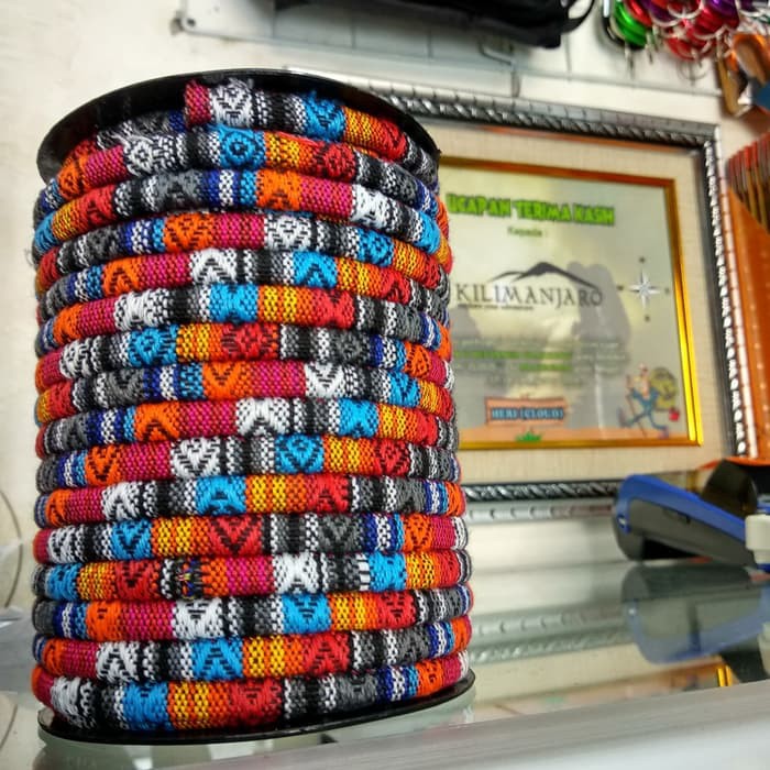 Tali tenun tribal  Ethnic stitched Fabric Cord Not Paracord prusik