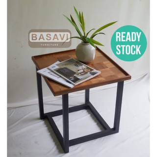 Meja Nesting Samping Batang Pohon Kayu Solid Coffee Side Table Ikea Tamu Kopi Cafe Resto Shopee Indonesia