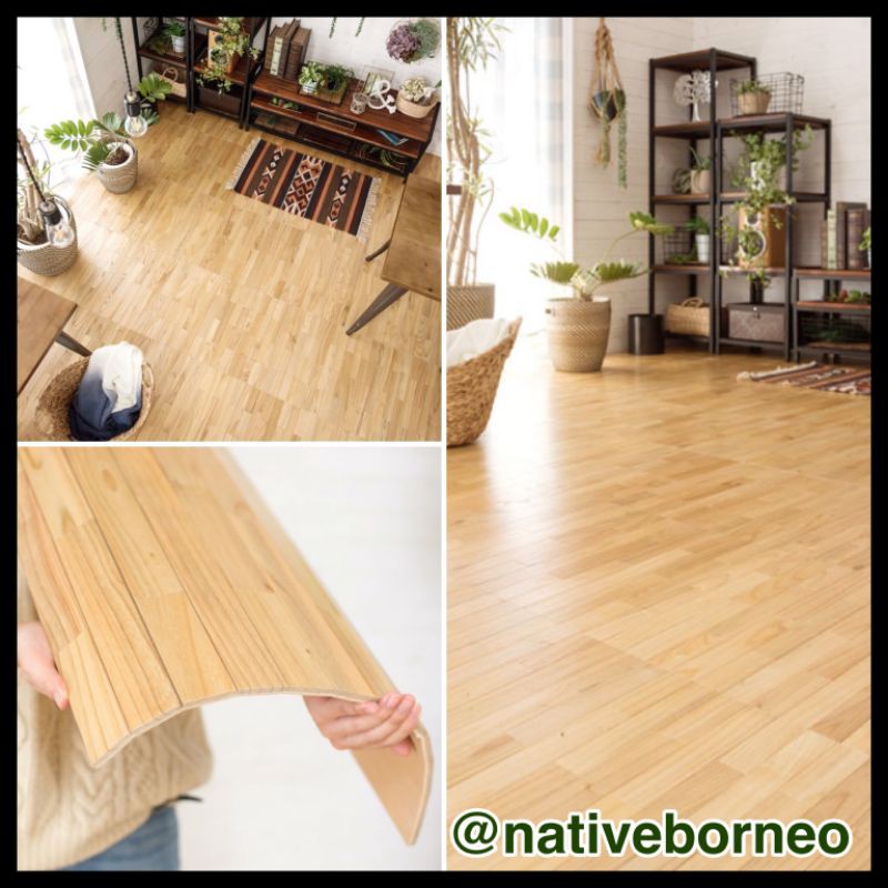 Wood Sungkai Polos 175 x 250 [U006] - Karpet Kayu Solid Sungkai Polos, Wood Carpet, Karpet Kayu Gulu