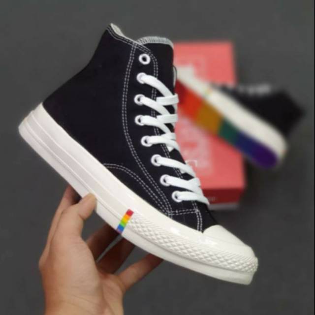 CONVERSE 70s BLACK WHITE RAINBAW PREMIUM