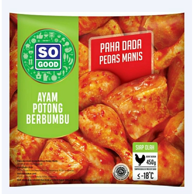 

SOGOOD AYAM POTONG BERBUMBU PAHA DADA PEDAS MANIS 450 GR