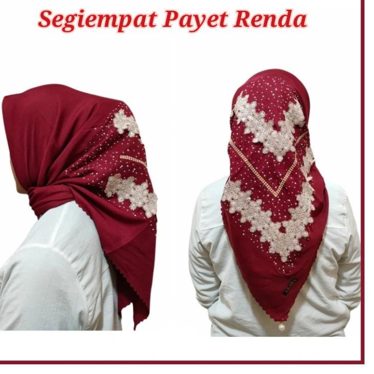♝ () SEGIEMPAT PAYET RENDA/JILBAB SEGIEMPAT RENDA PAYET TABUR/WARNA CANTIK CANTIK YA KAKA ☁