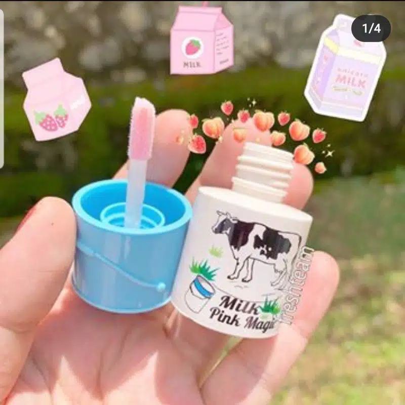 ( ECER ) SASIMI MILK LIPGLOSS HASIL OLES WARNA PINK