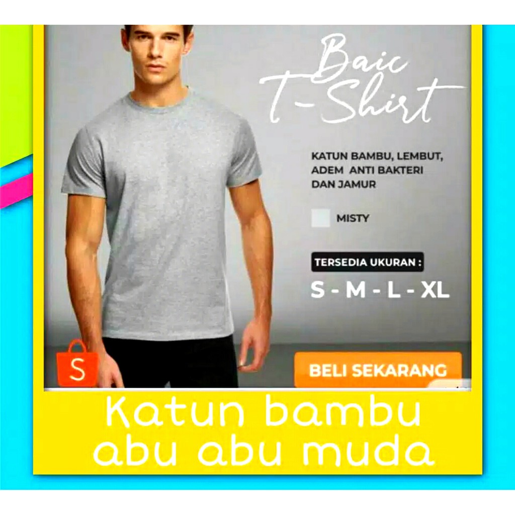 kaos katun polos bambu kaos polos 24s kaos polos pria kaos pria lengan pendek kaos murah KE95