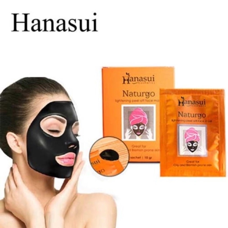 Habasui Naturgo Lightening peel Off Face Mask/Masker Hitam Komedo/Masker Lumpur Hanasui Naturgo Peel Off Mask Orange