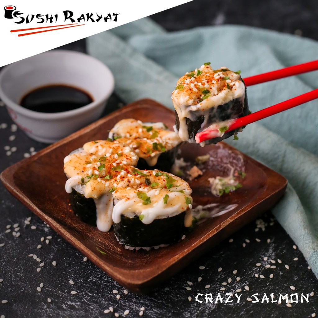 

SushiRakyat Crazy Salmon Sushi Isi 4pcs/8pcs