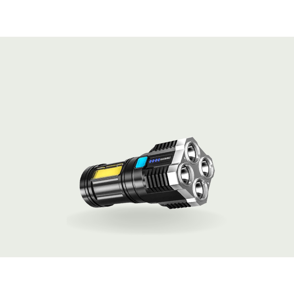 Kiseki Senter 4 Mata L-19/Yh-001| Usb Charge Flashlight | Senter Tangan | Senter Sepeda | Senter Multifungsi | bisa cod-2