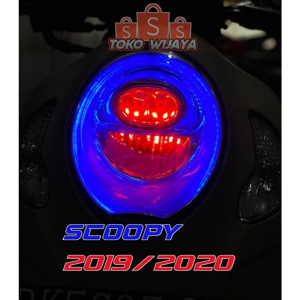 SEPAKET LAMPU LED ALIS UK 60CM ALL SCOOPY GRATIS DEMON EYES BERKUALITAS BAGUS FREE STICKER DAN KARDUS