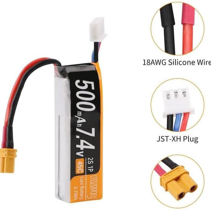 Lipo 2s 7.4V 500mah superlight dan Powerfull