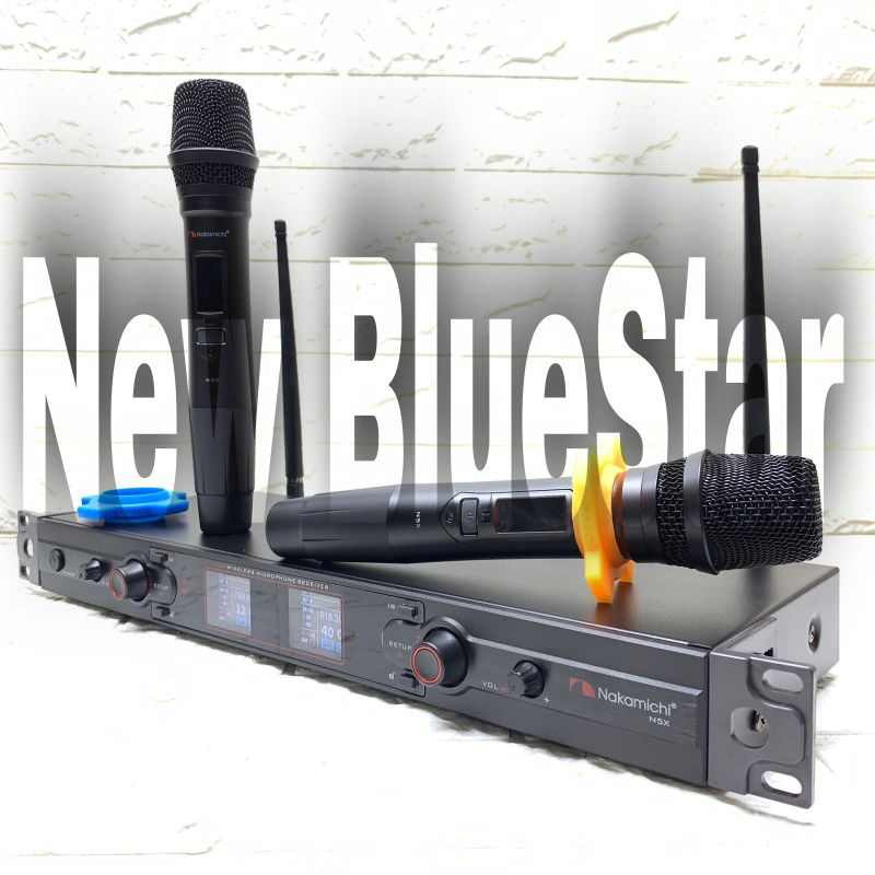 Microphone Wireless Nakamichi N5X ORIGINAL Nakamichi 2 Mic Baterai Rechargerble