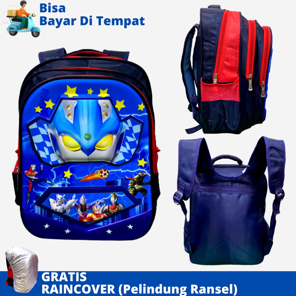 Tas Ransel Anak Karakter Superhero DSTR-1615 Ukuran SD Tas Anak Cowok Tas Anak SD