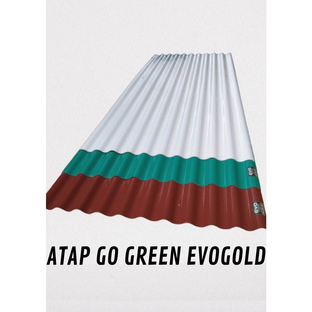 EVOGOLD ATAP GO GREEN WARNA MERAH ,HIJAU DAN PUTIH