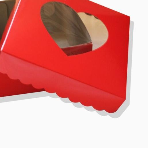 ❅ Dus Love Merah kotak kue 20 x 20 x 8 ☺