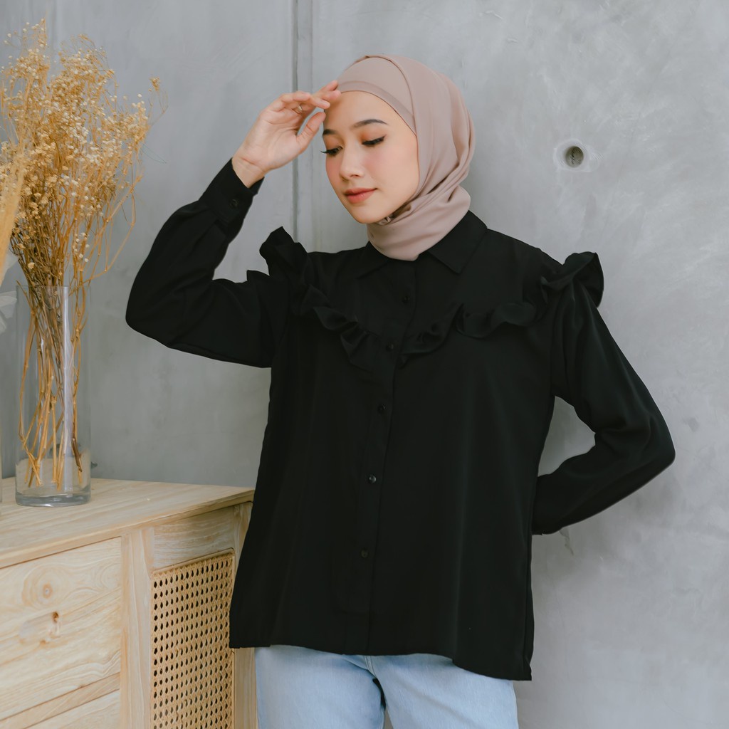 VS - Liosa Blouse Wanita | ATASAN WANITA KOREAN TOP BLOUSE CASUAL