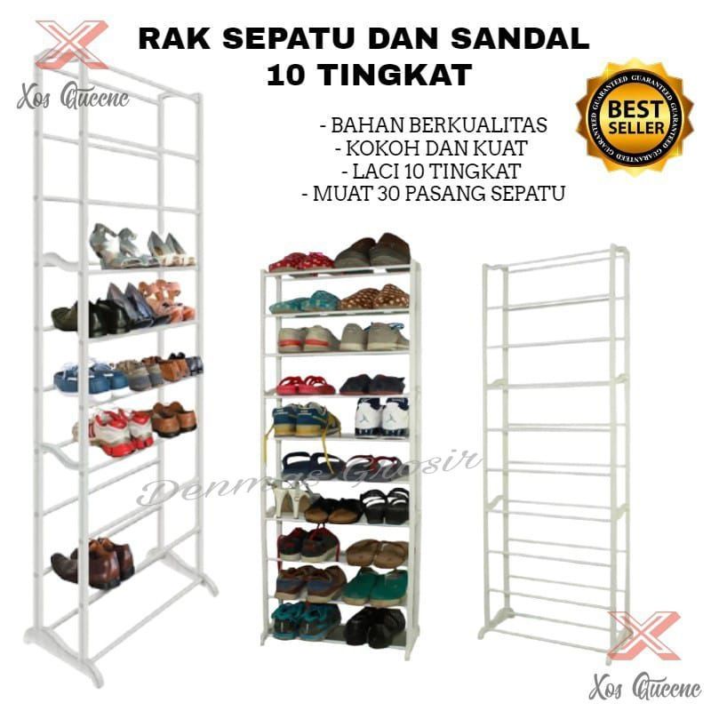 (COD)Amazing Shoes Rack/Rak Sepatu 10 tingkat/Rak Hijab/Rak Serbaguna