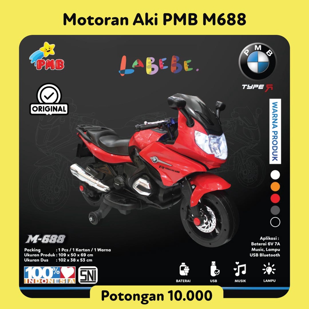 PMB Type R M-688 Motor Aki Anak Motoran Aki Ninja