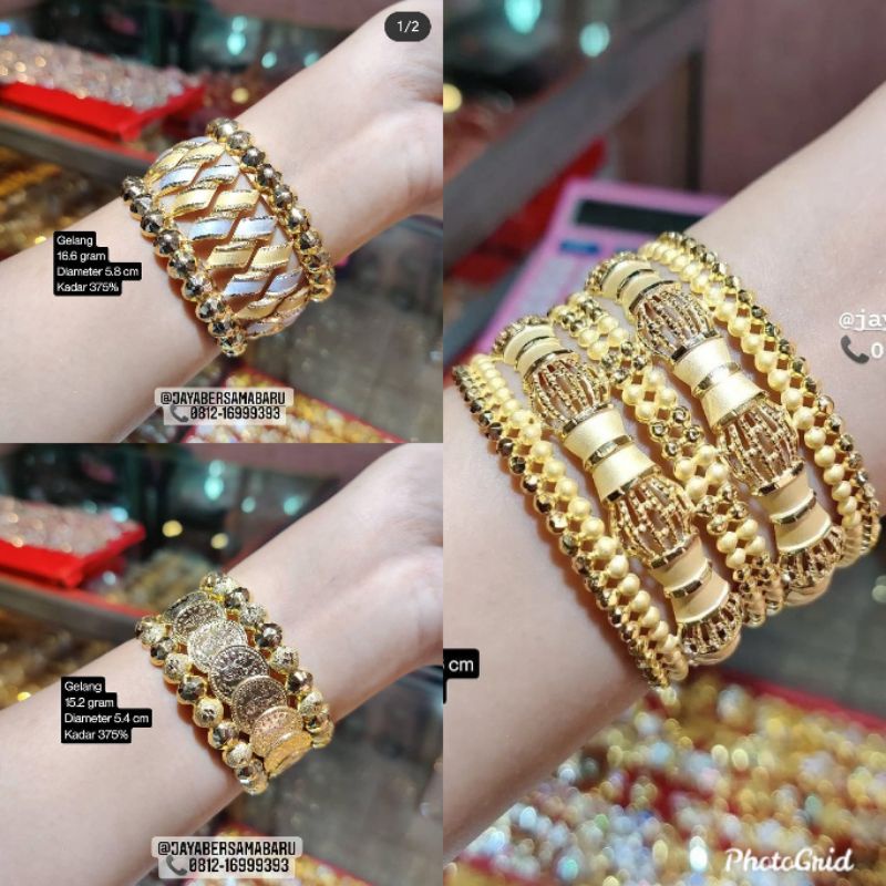 Gelang bagong emas muda kadar 375%