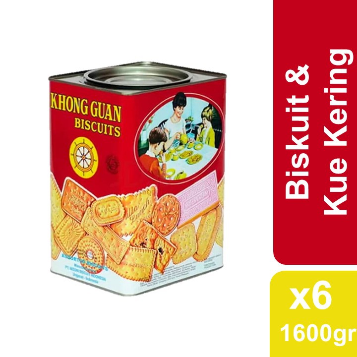 Khong Guan Red Biscuit 1600gr x 6 (1 Karton) | Shopee Indonesia