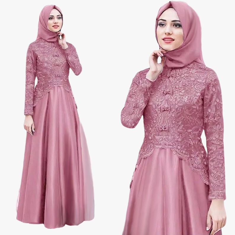 KAELLA MAXY DRESS BROKAT / GAMIS MODERN / GAUN PESTA / BAJU KONDANGAN / PAKAIN MUSLIM WANITA