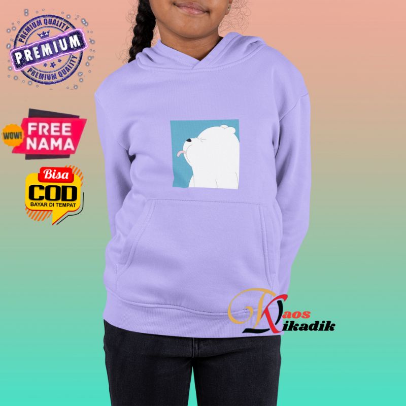 Jaket Hoodie Cute Bear Anak Perempuan Hodie Anak Perempuan Free Nama